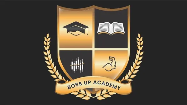 Promotional cover image for Boss Up Academy showing beginner options and futures trading education