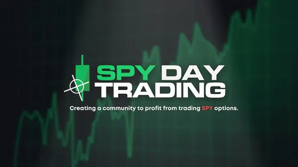 Promotional cover image for SPY Day Trading Community, Eric's SPY options mentorship group.