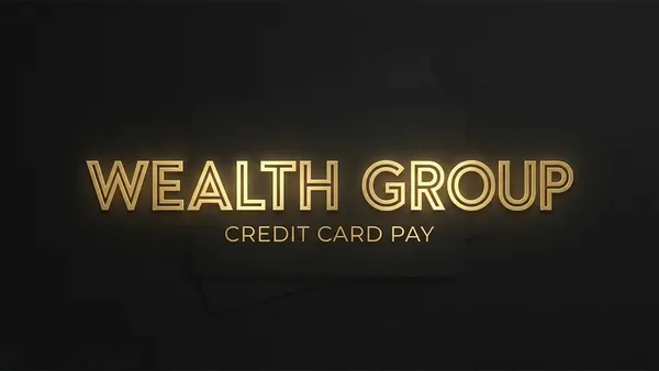 Promotional cover image for Wealth Group, a crypto, stock, and prediction-market trading community.